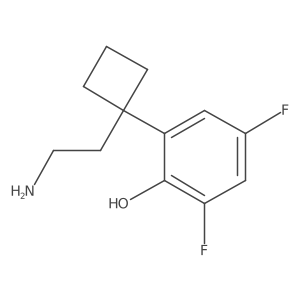 2-[1-(2-Aminoethyl)cyclobutyl]-4,6-difluorophenol结构式
