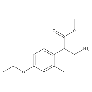 Methyl 3-amino-2-(4-ethoxy-2-methylphenyl)propanoate结构式