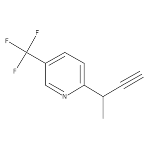2-(But-3-yn-2-yl)-5-(trifluoromethyl)pyridine结构式