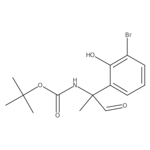 tert-butyl N-[2-(3-bromo-2-hydroxyphenyl)-1-oxopropan-2-yl]carbamate结构式