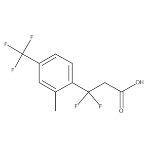 3,3-Difluoro-3-[2-methyl-4-(trifluoromethyl)phenyl]propanoic acid Structure