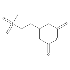 4-(2-Methanesulfonylethyl)oxane-2,6-dione结构式
