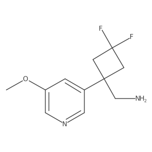 [3,3-Difluoro-1-(5-methoxypyridin-3-yl)cyclobutyl]methanamine结构式