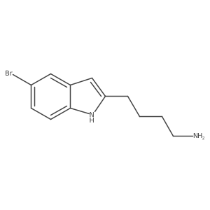4-(5-bromo-1H-indol-2-yl)butan-1-amine结构式