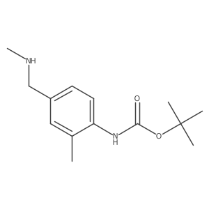 tert-butyl N-{2-methyl-4-[(methylamino)methyl]phenyl}carbamate Structure