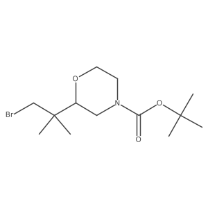 Tert-butyl 2-(1-bromo-2-methylpropan-2-yl)morpholine-4-carboxylate Structure