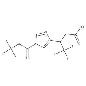 3-{1-[(tert-butoxy)carbonyl]-1H-imidazol-4-yl}-4,4,4-trifluorobutanoic acid Structure