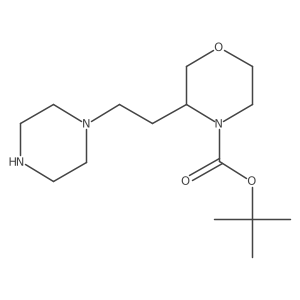 Tert-butyl 3-[2-(piperazin-1-yl)ethyl]morpholine-4-carboxylate Structure