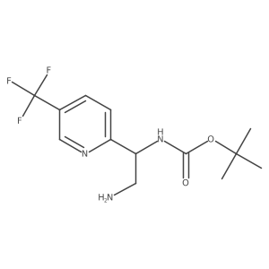 tert-butyl N-{2-amino-1-[5-(trifluoromethyl)pyridin-2-yl]ethyl}carbamate结构式