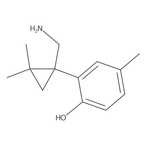 2-[1-(Aminomethyl)-2,2-dimethylcyclopropyl]-4-methylphenol Structure