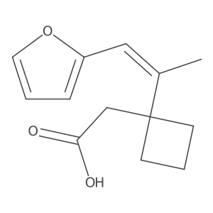 2-{1-[1-(Furan-2-yl)prop-1-en-2-yl]cyclobutyl}acetic acid Structure