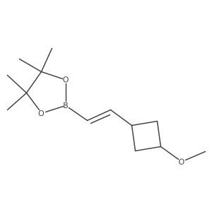 2-(2-(3-Methoxycyclobutyl)vinyl)-4,4,5,5-tetramethyl-1,3,2-dioxaborolane Structure