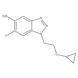 1-(2-cyclopropoxyethyl)-6-fluoro-1H-1,2,3-benzotriazol-5-amine结构式