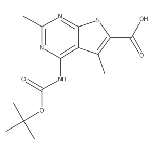 4-{[(Tert-butoxy)carbonyl]amino}-2,5-dimethylthieno[2,3-d]pyrimidine-6-carboxylic acid结构式