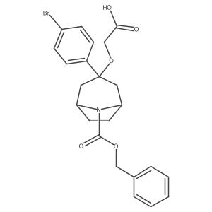 2-({8-[(Benzyloxy)carbonyl]-3-(4-bromophenyl)-8-azabicyclo[3.2.1]octan-3-yl}oxy)acetic acid结构式