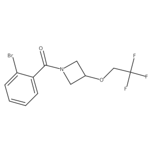 (2-Bromophenyl)(3-(2,2,2-trifluoroethoxy)azetidin-1-yl)methanone结构式