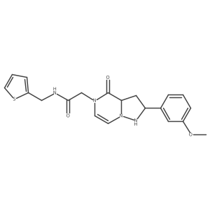 2-[2-(3-methoxyphenyl)-4-oxo-1,2,3,3a-tetrahydropyrazolo[1,5-a]pyrazin-5-yl]-N-(thiophen-2-ylmethyl)acetamide Structure