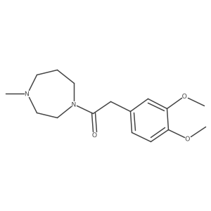 2-(3,4-Dimethoxyphenyl)-1-(4-methyl-1,4-diazepan-1-yl)ethan-1-one结构式