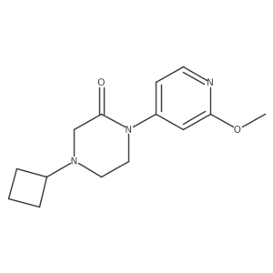 4-Cyclobutyl-1-(2-methoxypyridin-4-yl)piperazin-2-one结构式