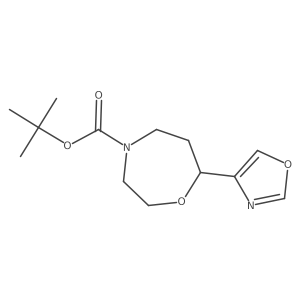 tert-Butyl 7-(oxazol-4-yl)-1,4-oxazepane-4-carboxylate Structure