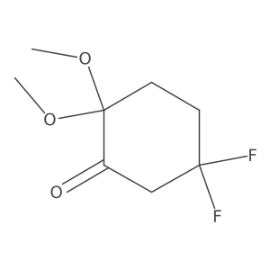 5,5-Difluoro-2,2-dimethoxycyclohexan-1-one结构式
