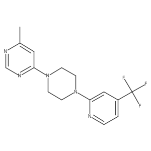 4-Methyl-6-{4-[4-(trifluoromethyl)pyridin-2-yl]piperazin-1-yl}pyrimidine结构式