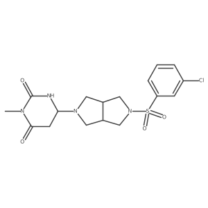 6-[5-(3-Chlorophenyl)sulfonyl-1,3,3a,4,6,6a-hexahydropyrrolo[3,4-c]pyrrol-2-yl]-3-methyl-1,3-diazinane-2,4-dione Structure
