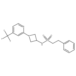 2-phenyl-N-{1-[4-(trifluoromethyl)pyridin-2-yl]azetidin-3-yl}ethane-1-sulfonamide Structure