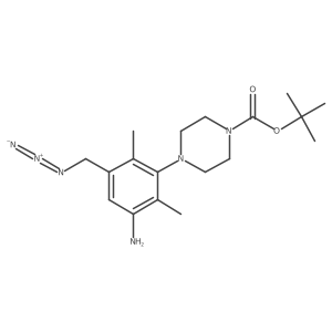 Tert-butyl 4-[3-amino-5-(azidomethyl)-2,6-dimethylphenyl]piperazine-1-carboxylate结构式