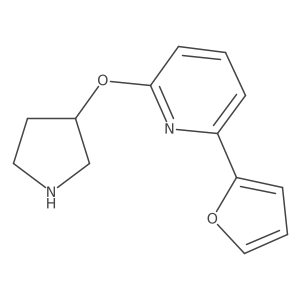 2-(Furan-2-yl)-6-(pyrrolidin-3-yloxy)pyridine结构式