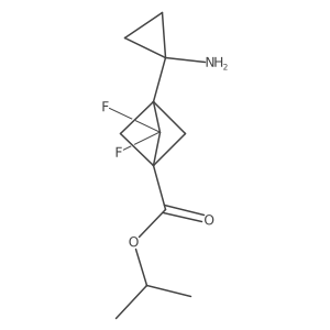 Isopropyl 3-(1-aminocyclopropyl)-2,2-difluorobicyclo[1.1.1]pentane-1-carboxylate Structure