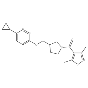 3-Cyclopropyl-6-{[1-(3,5-dimethyl-1,2-oxazole-4-carbonyl)pyrrolidin-3-yl]methoxy}pyridazine Structure