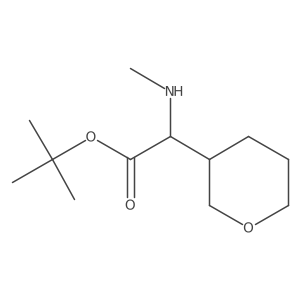Tert-butyl 2-(methylamino)-2-(oxan-3-yl)acetate结构式
