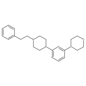 4-{2-[4-(2-Phenylethyl)piperazin-1-yl]pyrimidin-4-yl}morpholine结构式