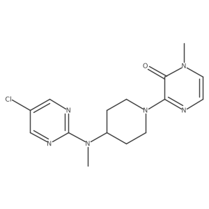 3-{4-[(5-Chloropyrimidin-2-yl)(methyl)amino]piperidin-1-yl}-1-methyl-1,2-dihydropyrazin-2-one结构式