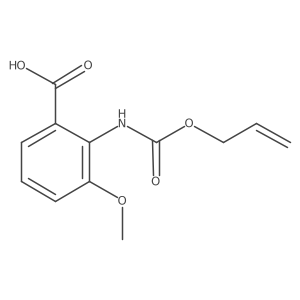 3-Methoxy-2-{[(prop-2-en-1-yloxy)carbonyl]amino}benzoic acid结构式