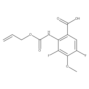 3,5-Difluoro-4-methoxy-2-{[(prop-2-en-1-yloxy)carbonyl]amino}benzoic acid Structure