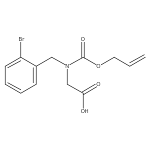 2-{[(2-Bromophenyl)methyl][(prop-2-en-1-yloxy)carbonyl]amino}acetic acid结构式