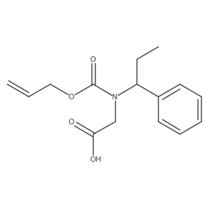 2-[(1-Phenylpropyl)[(prop-2-en-1-yloxy)carbonyl]amino]acetic acid Structure