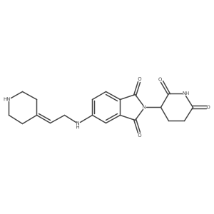 2-(2,6-dioxopiperidin-3-yl)-5-{[2-(piperidin-4-ylidene)ethyl]amino}-2,3-dihydro-1H-isoindole-1,3-dione Structure