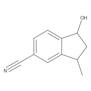 1-Hydroxy-3-methyl-2,3-dihydro-1H-indene-5-carbonitrile结构式