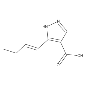 5-(but-1-en-1-yl)-1H-pyrazole-4-carboxylic acid结构式