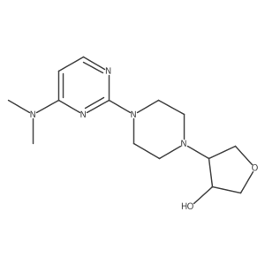 4-{4-[4-(Dimethylamino)pyrimidin-2-yl]piperazin-1-yl}oxolan-3-ol Structure