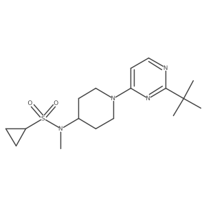 N-[1-(2-tert-butylpyrimidin-4-yl)piperidin-4-yl]-N-methylcyclopropanesulfonamide结构式