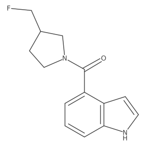 4-[3-(fluoromethyl)pyrrolidine-1-carbonyl]-1H-indole Structure