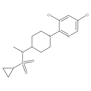 N-[1-(3,5-dichloropyridin-2-yl)piperidin-4-yl]-N-methylcyclopropanesulfonamide结构式
