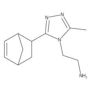 2-(3-{bicyclo[2.2.1]hept-5-en-2-yl}-5-methyl-4H-1,2,4-triazol-4-yl)ethan-1-amine结构式