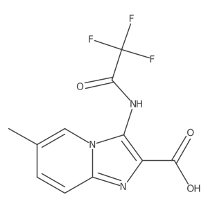 6-Methyl-3-(2,2,2-trifluoroacetamido)imidazo[1,2-a]pyridine-2-carboxylic acid Structure