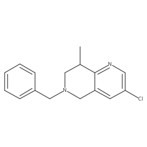 6-Benzyl-3-chloro-8-methyl-5,6,7,8-tetrahydro-1,6-naphthyridine结构式