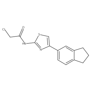 2-chloro-N-[4-(2,3-dihydro-1H-inden-5-yl)-1,3-thiazol-2-yl]acetamide Structure